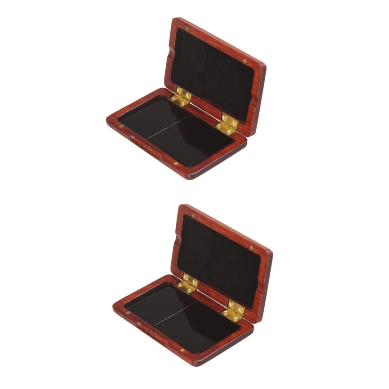 ERINGOGO 2pcs Box Bass Clarinet Reed Storage Soprano Saxophone Case Walnut Wood Material