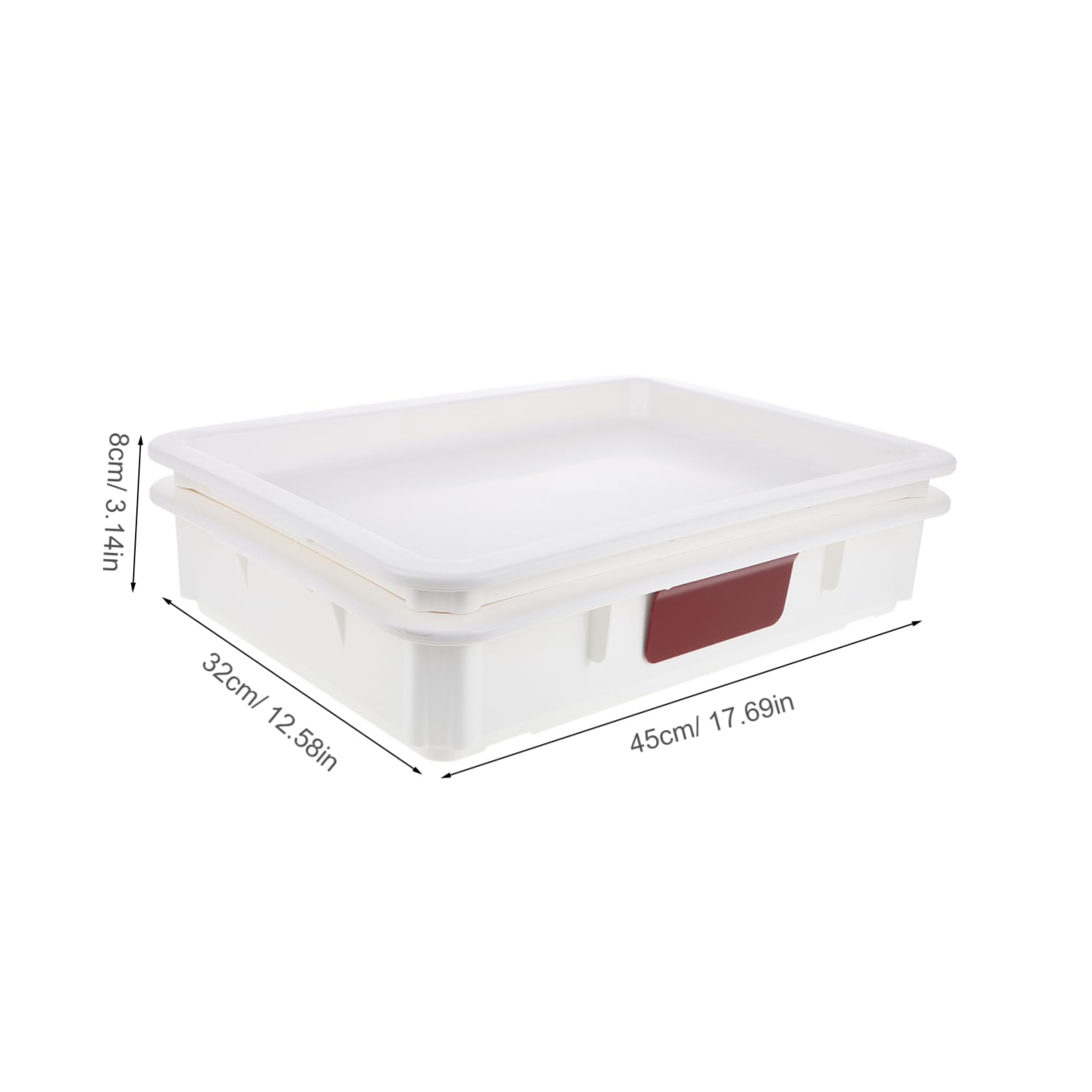 SHOWERORO Contenitore in Plastica Per Lievitazione Di Impasto Pane E Pizza Con Coperchio Bianco Impilabile Per Conservazione E Refrigerazione