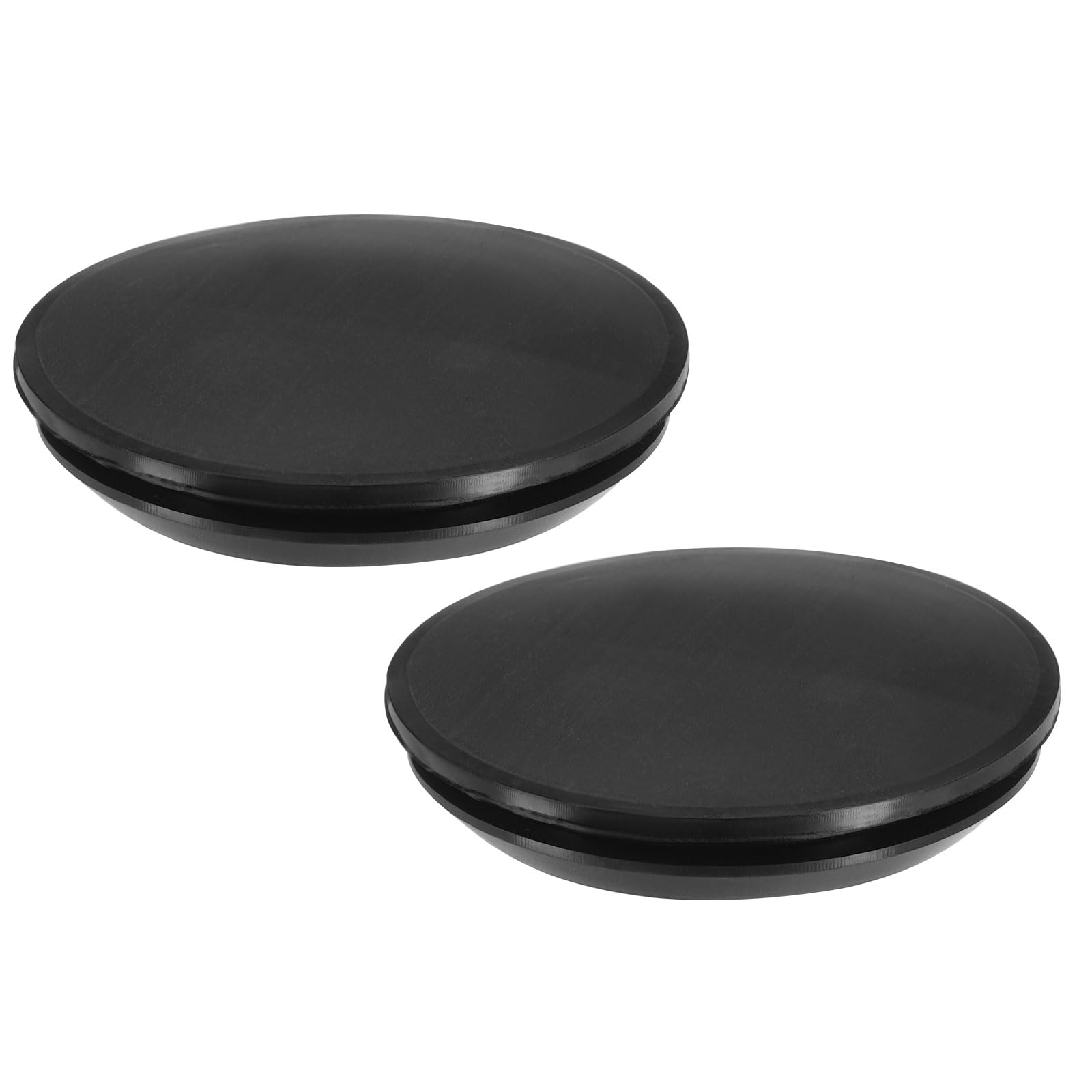 PATIKIL Silicone Snap in Locking Hole 50mm/1.97inch, 2 Pack Protective Cover Cap Head for Locking Furniture Hole Plugs, Black