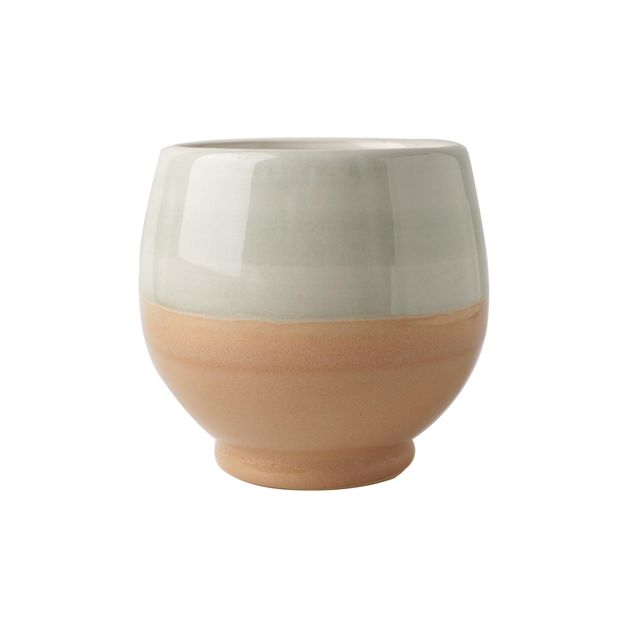 Vintage Doniczka Ceramiczna doniczka na rośliny Boho Dekoracja Dwukolorowy kwiat do domu i biura do wnętrz Dekoracja ogrodowa(Brown)