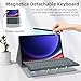 Backlit Keyboard Case for Samsung Galaxy Tab S10 Plus S9 Plus 12.4inch, S10+ S9+ Tablet Case with Keyboard SM-X820/X826B/X828U SM-X810/X816B/X818U, Backlit Detachable Keyboard with S Pen Holder Black