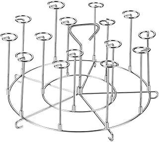 304 Stainless Steel Air Fryer Skewer Stand Dishwasher Safe Vertical Skewer Air Fryer Accessories for BBQ Grill Kabobs Chicken Meat Seafood (15 Short Skewers)