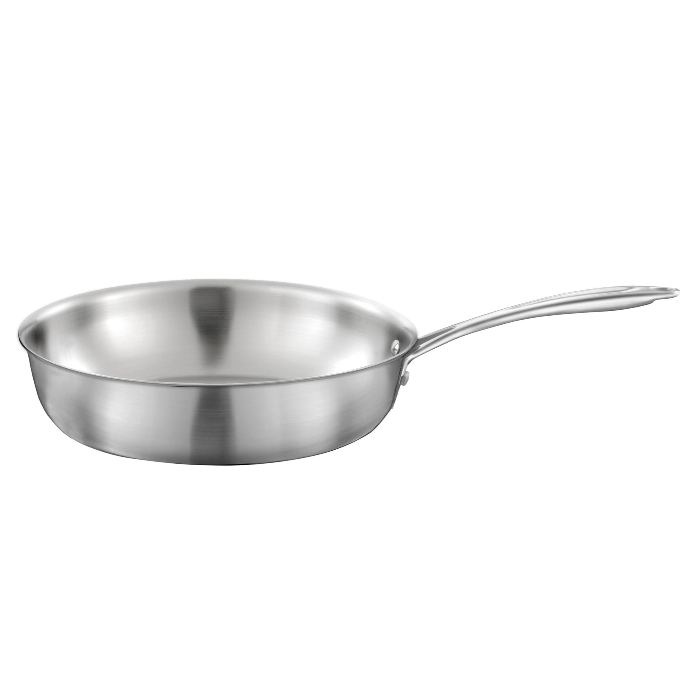 Cuisinox - Gourmet - Sauteuse 24 cm inox - Triply - Compatible tous feux dont induction - Acier Inoxydable 18/​1 - Poignée Fixe - Sans PFAS, PTFE, PFOA - Made in France