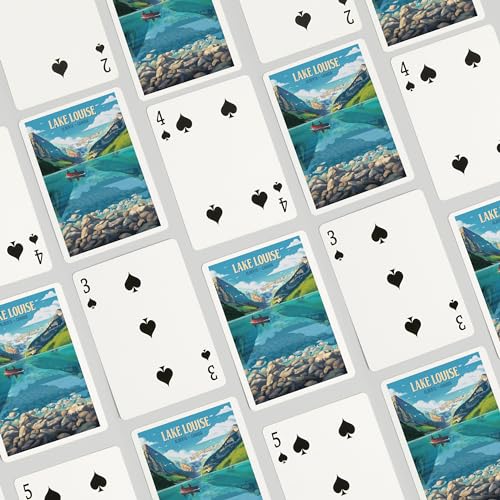 Baraja de cartas de póker Lantern Press Lake Louise miniatura 4