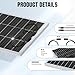 ECO-WORTHY Bifacial 195 Watt 12 Volt 12BB Solar Panel Monocrystalline Double-Sided Power Generation Rigid High-Efficiency PV Module Power Charger for RV,Sunsheds,Canopies,Farms,Home and Off-Grid