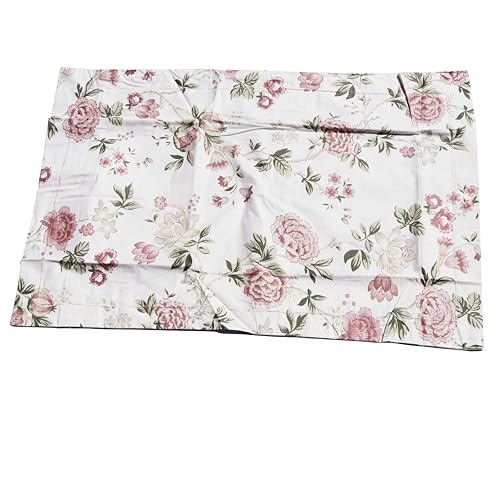 Image of Pure Source India Pure Cotton Elegance Bedding Set, Dreamy Cotton Comfort Double Bed Sheet with Pillow Covers (Pink Flora Green Leaf)