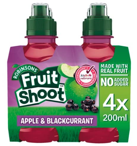 Robinsons Fruit Shoot Apple & Blackcurrant No Added Sugar – 4 x 200ml (27.05fl oz)