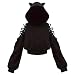 CA-Girls BD Crop Hoodie-Black-14T