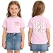 Baseball Sister Shirt Girls Big Sister Baseball Outfit Toddler Cute Crewneck Funny Graphic Short Sleeve Cotton Tee Pink 6T