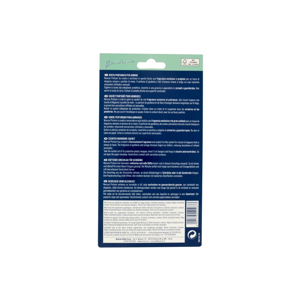 Nuncas Buste Profumate - per Armadi - Gardenia - 1 Pezzo