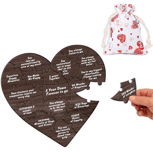 Reasons Why I Love You Wooden Puzzle Gift With Bag,