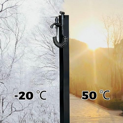 Columna de agua de jardín de acero inoxidable 304, poste de grifo al aire libre con válvula de latón, tubo anticongelante para riego e hidrante de incendios, espiga decorativa para fuente de patio