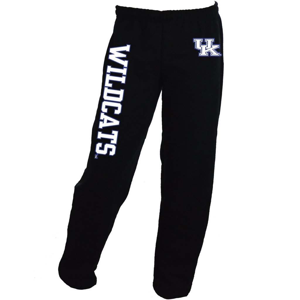 UK Interlock Logo with Wildcats on Black Sweatpants
