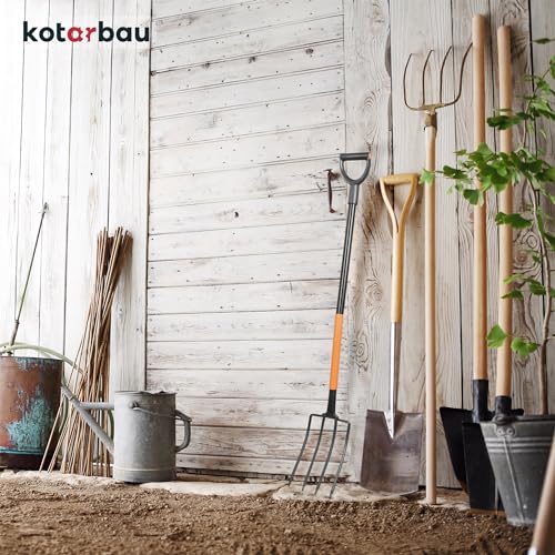 Mistgabel Kotarbau Spatengabel mit 4 Zinken und Stahlstiel