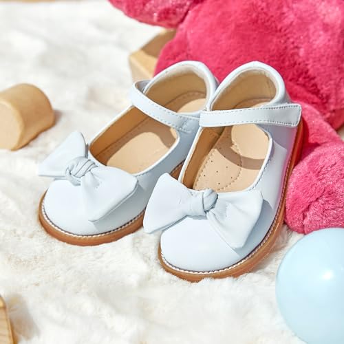 Image of Flaryzone Toddler Little Girl Mary Jane School Uniform Oxfords Flat Dress Shoes