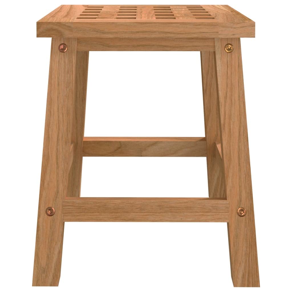 Taburete de madera maciza de nogal, 29 x 22,5 x 25,5 cm, antideslizante, estable, versátil, utilizable como taburete de ducha, asiento de baño con asa, para personas mayores y discapacitados