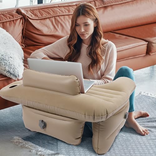 EOJDDPA Portable Inflatable Reading Pillow and Gaming Cushion for Bed, Couch, and Floor – Foldable Lap Desk Reading Pillow for Adults with Armrests, Neck Roll, and Wrist Support EOJDDPA Portable Inflatable Reading Pillow and Gaming Cushion for Bed, Couch, and Floor – Foldable Lap Desk Reading Pillow for Adults with Armrests, Neck Roll, and Wrist Support