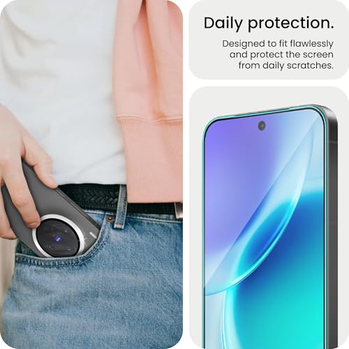 Image of FIRST MART Tempered Glass Camera Lens for Vivo X300 With Installation Kit | Militry-Grade Gorilla Screen Guard & Silver Metal Camera Rings Lens Protector | Edge to Edge Coverage | Silver