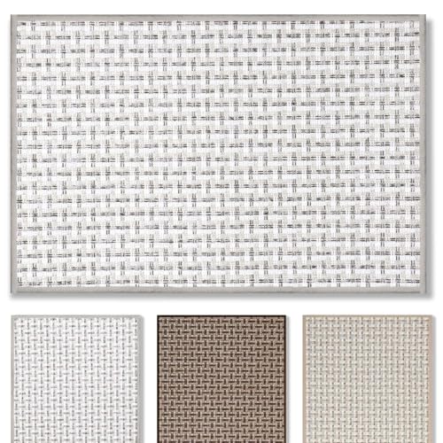 Homcomodar Dünn Fussmatte Innen 41x61cm Schmutzfangmatte Innen, Teppiche für den Eingangsbereich, Fußmatte Innen, rutschfest, Keine Faltspuren Fußmatte Haustür, Eingangsmatte, Grau