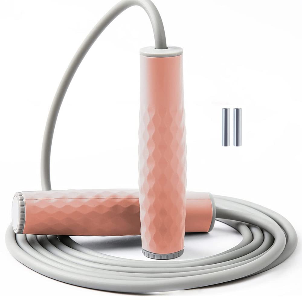 Lunghezza Regolabile Skripping Rope Skipping Professional Skipping Rope con Comodo Silicone Manette Pesanti Corde di Salto