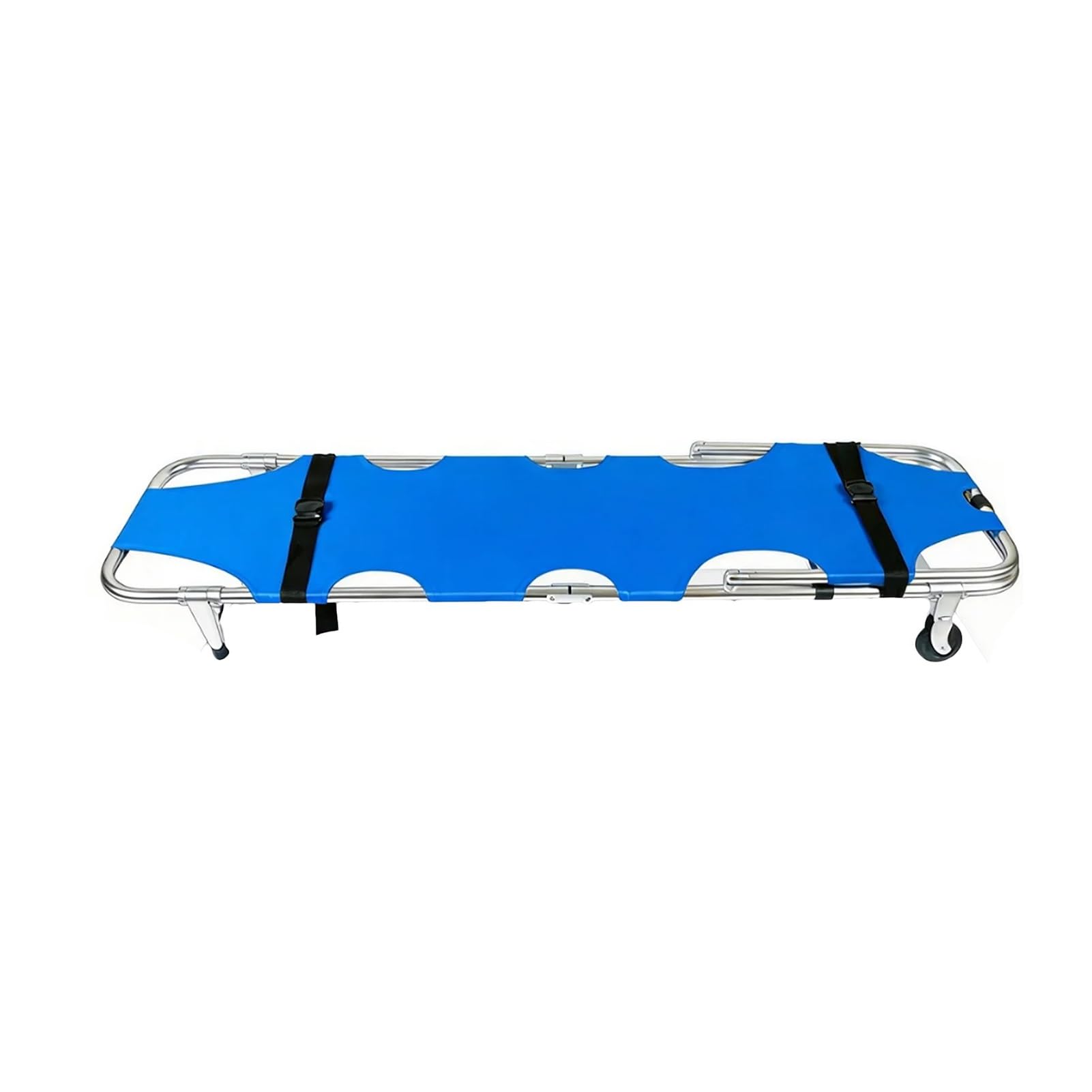 Klappbare Rettungstrage Aus Aluminiumlegierung, Notfalltrage Mit Rückenlehne Und Rädern, Patiententransport Mit Zugstange, For Zuhause Und Im Freien