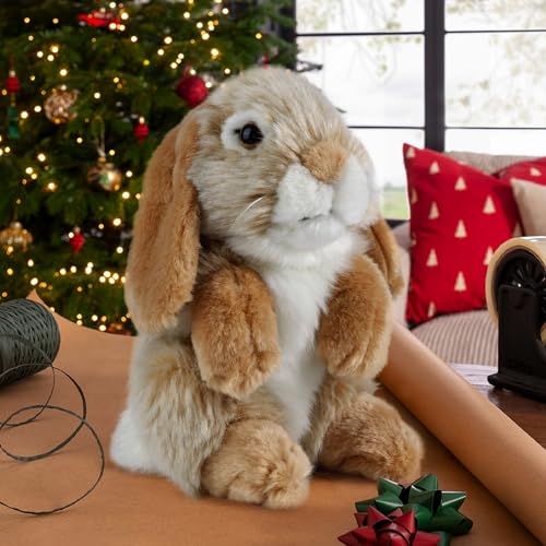 Living-Nature-Brown-Sitting-Lop-Eared-Rabbit-Stuffed-Animal-Fluffy-Rabbit-Animal-Soft-Toy-for-Kids-7-inches Living Nature Brown Sitting Lop Eared Rabbit Stuffed Animal Fluffy Rabbit Animal Soft Toy for Kids 7 inches