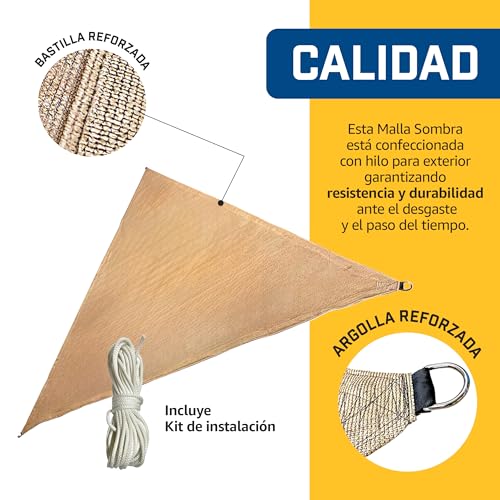 Consejos y reviews para comprar Malla sombra triangular del mes. 12 Imagen adicional