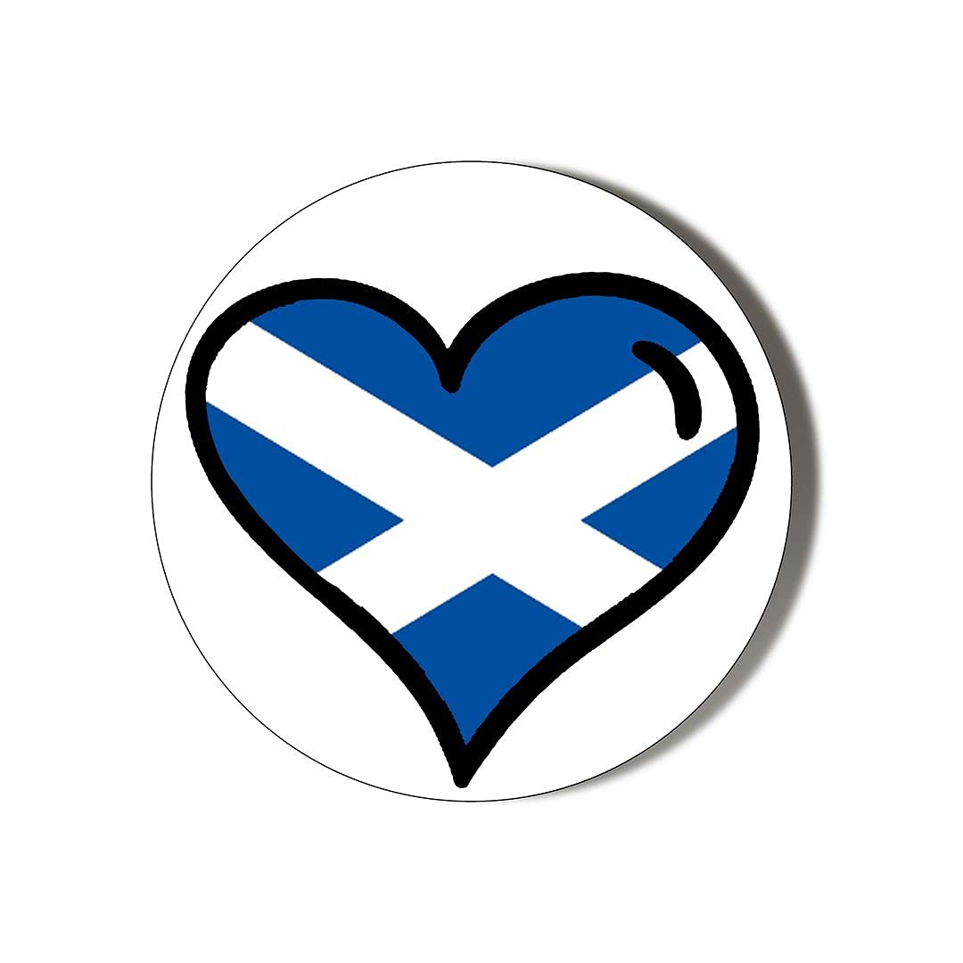 Gift Insanity Multi Scotland Flag Heart Shaped Design 10 X 49Mm Vinyl Stickers Pack Of 10