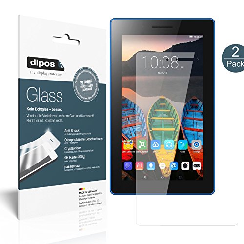 dipos I 2X Protector de Pantalla Compatible con Lenovo Tab 3 7 Essential TB3-710F Vidrio Flexible Cristal Proteccion 9H