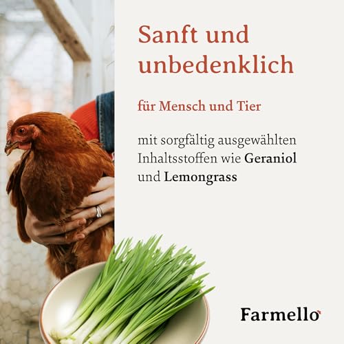 Farmello Anti Milbenspray Hühner 2,5l - Hochwirksamer Sofortschutz gegen Milben & Parasiten als Kontakt- & Umgebungsspray - Zur Vorbeugung & bei akutem Befall
