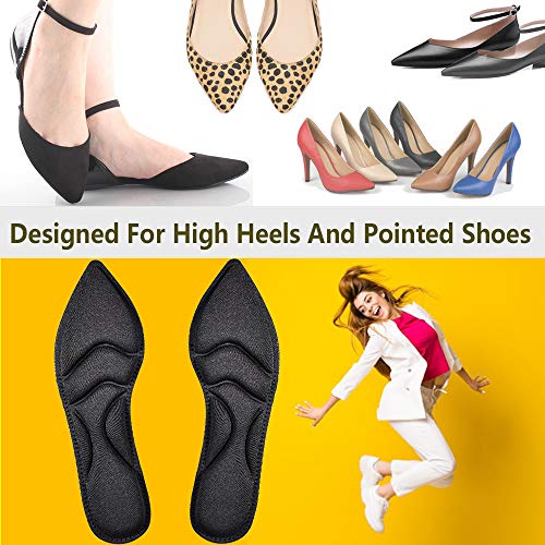 Image of Shoe Insoles Women, Arch Support Insoles Breathable, New Material,5D Sponge Barefoot Comfort Insoles and High Heel Inserts (Black)