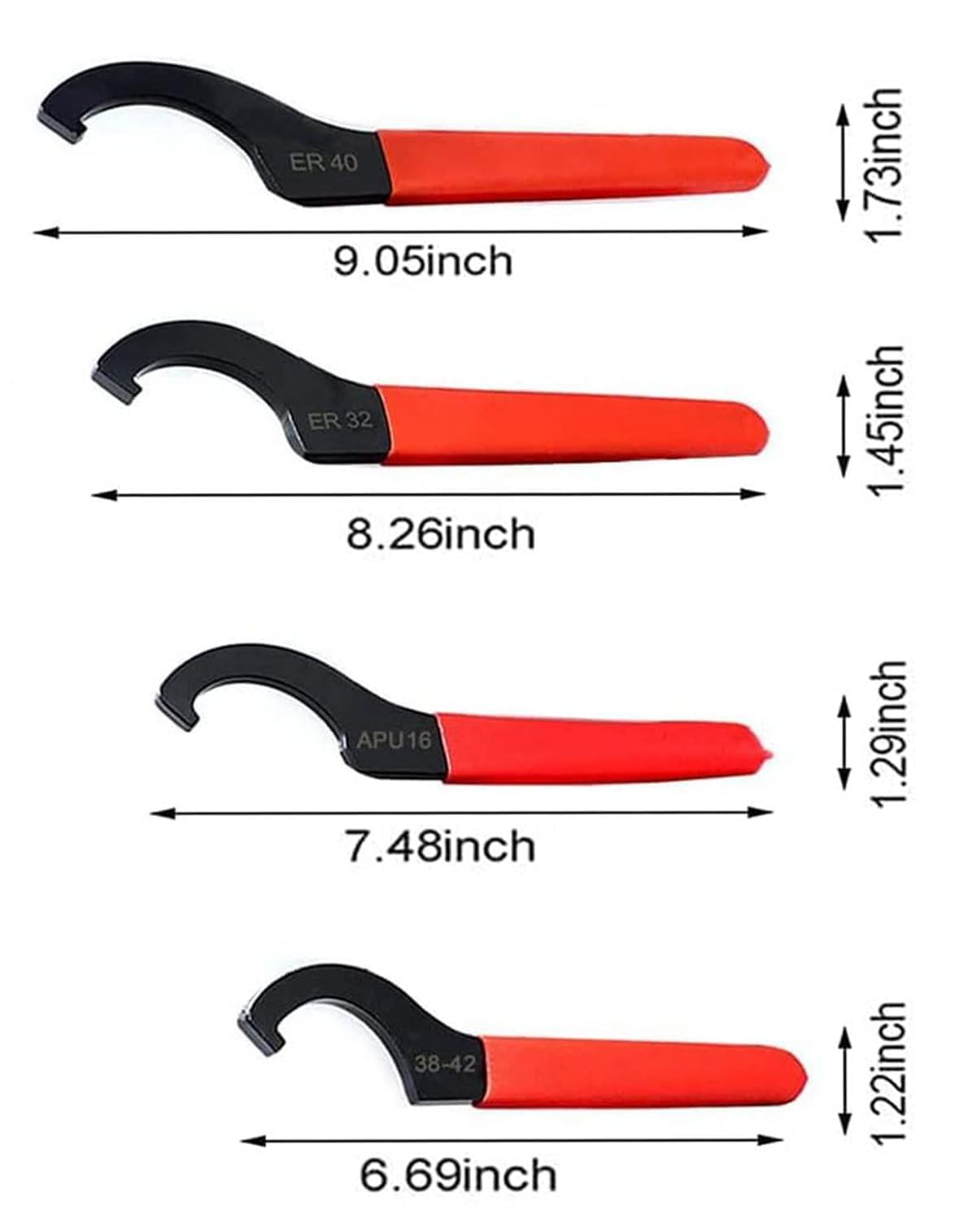 Chiave A C Regolabile - 4 Pezzi Con Impugnatura Antiscivolo, Per Sospensioni E Ammortizzatori Filettati