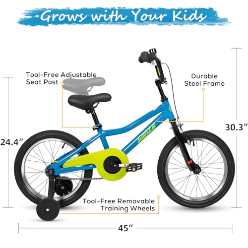 WEIZE 16 Inch Kids Bike Dark Blue