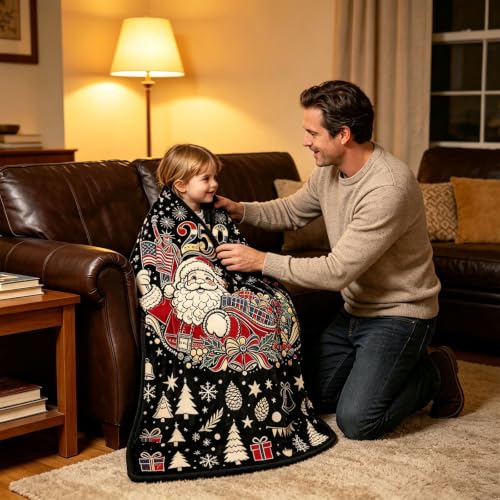50x59 Inch DIY Throw 250th Anniversary Christmas Coloring Blanket for Adult (Black1) - image 4