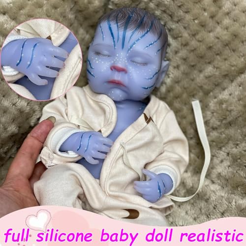 Muñeca bebé de silicona realista de 13 pulgadas miniatura 4