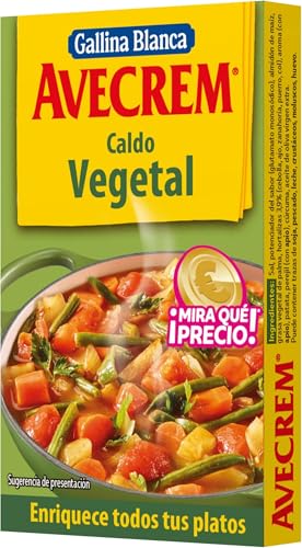Gallina Blanca Avecrem Vegetal Estuche, 8 Pastillas (Paquete de 5)