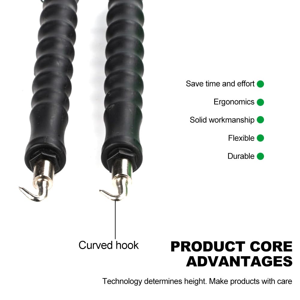 Mulcort Rebar Tie Wire Twister Semi Automatic Steel Bar Hook Carbon Steel With Plastic Handle For Binding Steel Bars Iron Hook Hand Tools (Black Curved Hook)