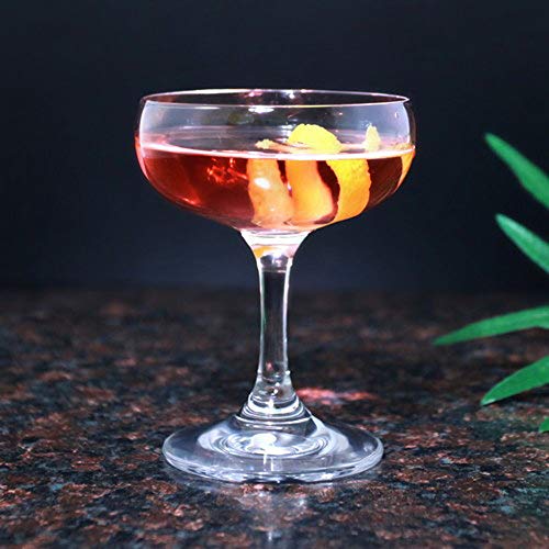 Cocktail coupe glasses set of 2 – 7 Ounce champagne flutes – Clear champagne saucer – Ideal for champagne tower - Martini toasting stemware - Party cups for appetizers desserts - Great romantic gift
