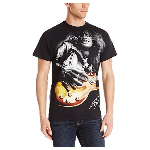 Liquid Blue Slash - Camiseta para hombre, diseño de guitarra - Negro - Large