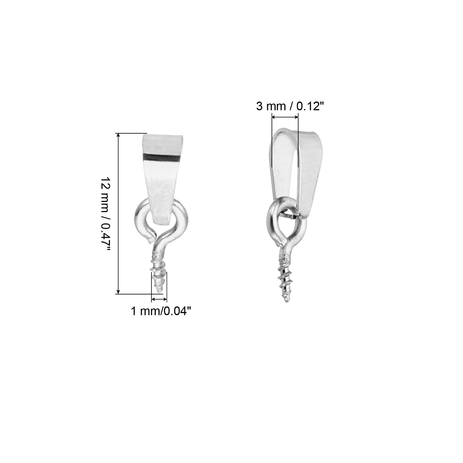 PATIKIL 15x4mm Screw Eye Pins Peg Bail - Image 2