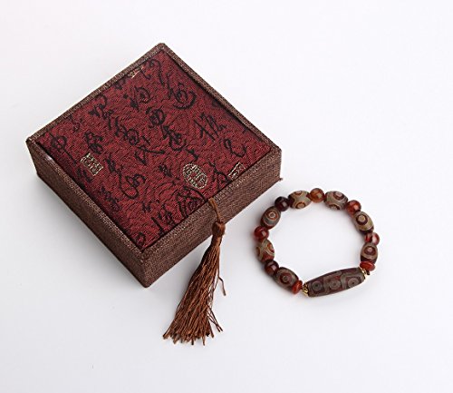 Feng Shui Tibetan Dzi Bead Protective Amulet Bracelet, Attract Wealth and Good Luck, Deluxe Gift Box Included3