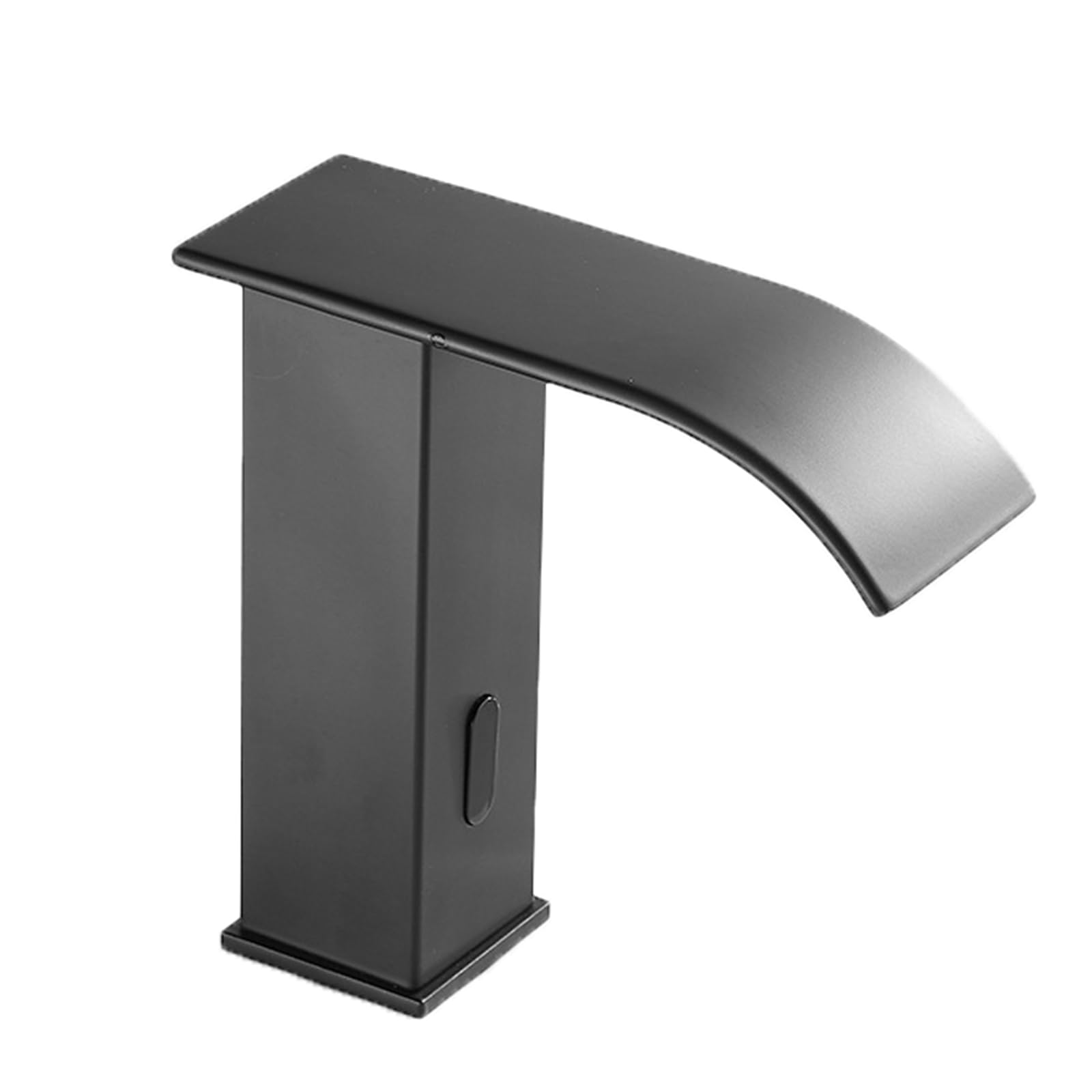 ZYCHSJXA Mixer Taps Bathroom Sensor Waterfall for Basin Brass Automatic Touchless Faucet,Black,Low