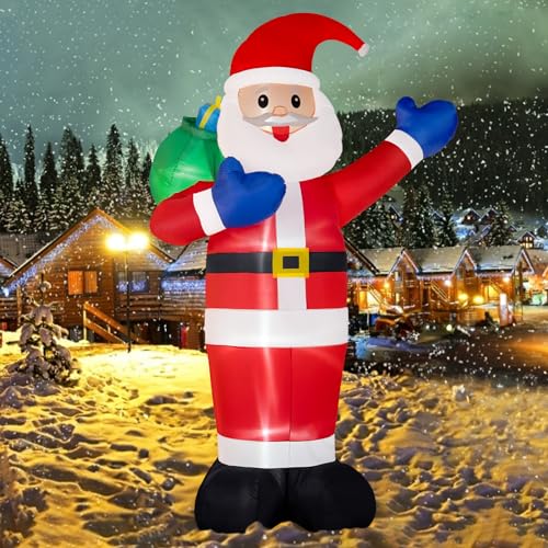 B&D BND2412-S 12Ft Giant Christmas Inflatables Santa Claus Outdoor Decorations Built-In Led Lights thumb #4