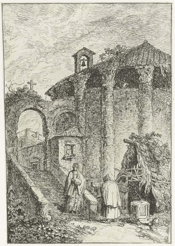 Affiches d'Art Vue des maisons et des ruines antiques pour transformer un mur blanc triste