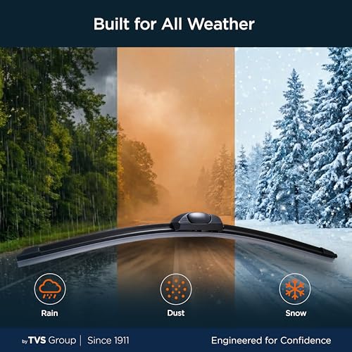 Image of myTVS Frameless Wiper Blade For Front Wind Shield | Size 17 inch Inches