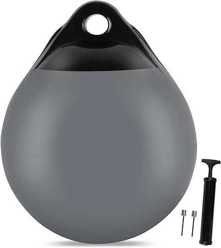 Miniatura 81 de Boya de 10/12/15 pulgadas, boya de anclaje, flotador, guardabarros redondos de barco, boyas inflables de vinilo, boyas de barco