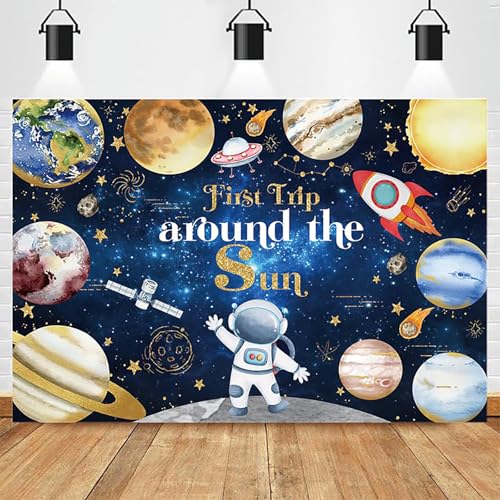 Fondo para fiesta temática espacio 210 x 150 cm miniatura 4