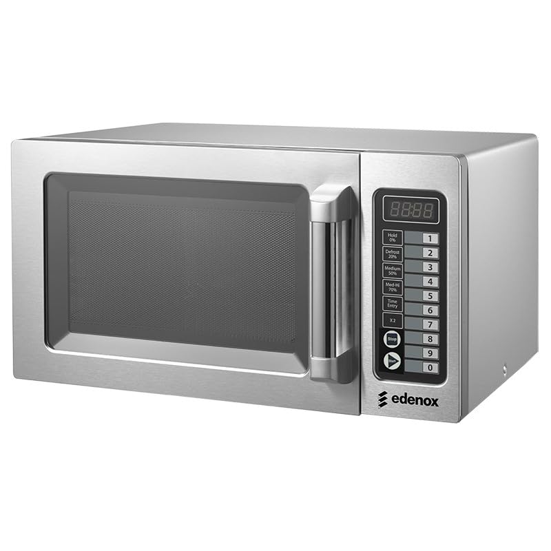Edenox Microondas Profesional MICRO-1025, 25L, 1000W, Acero Inoxidable, 51.5x43.1x31.1 cm, Control Soft-Touch, 100 Programas, Para Hostelería
