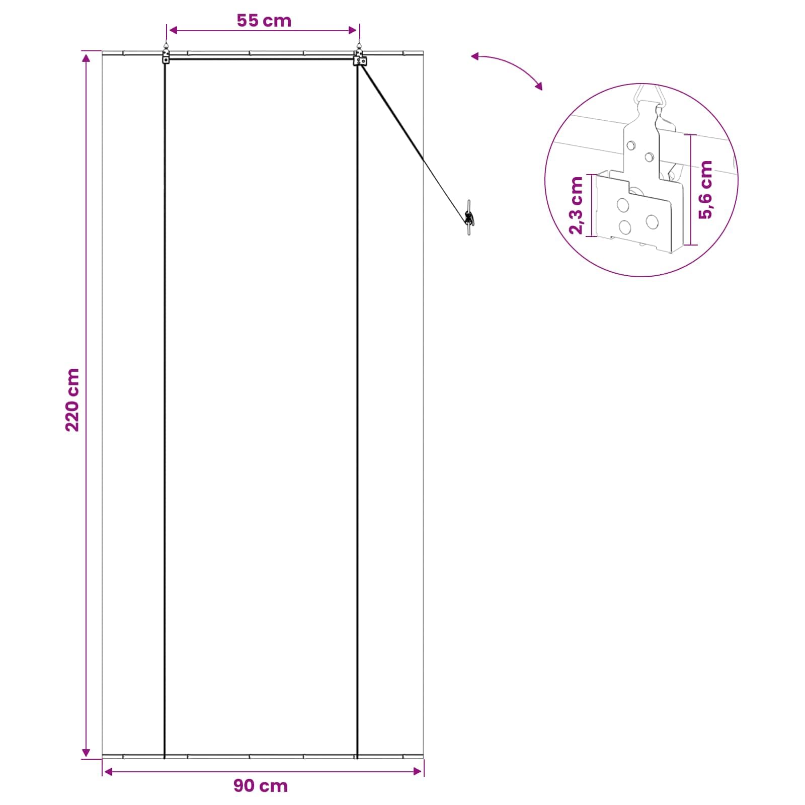 vidaXL Estor Enrollable Marrón 90 x 220 cm Bambú