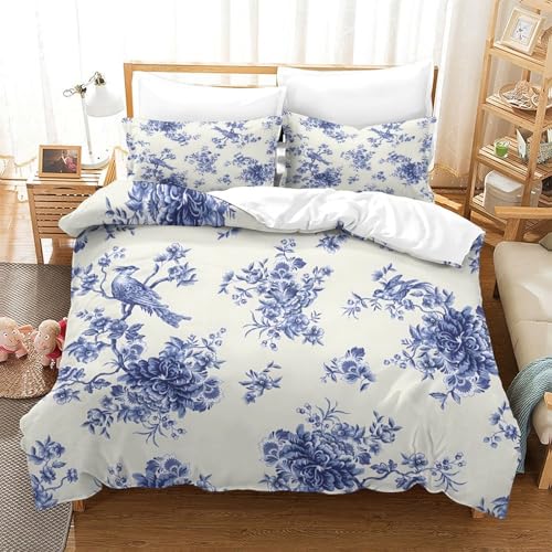 Housse de couette papillon bleu hypoallergénique et super douce